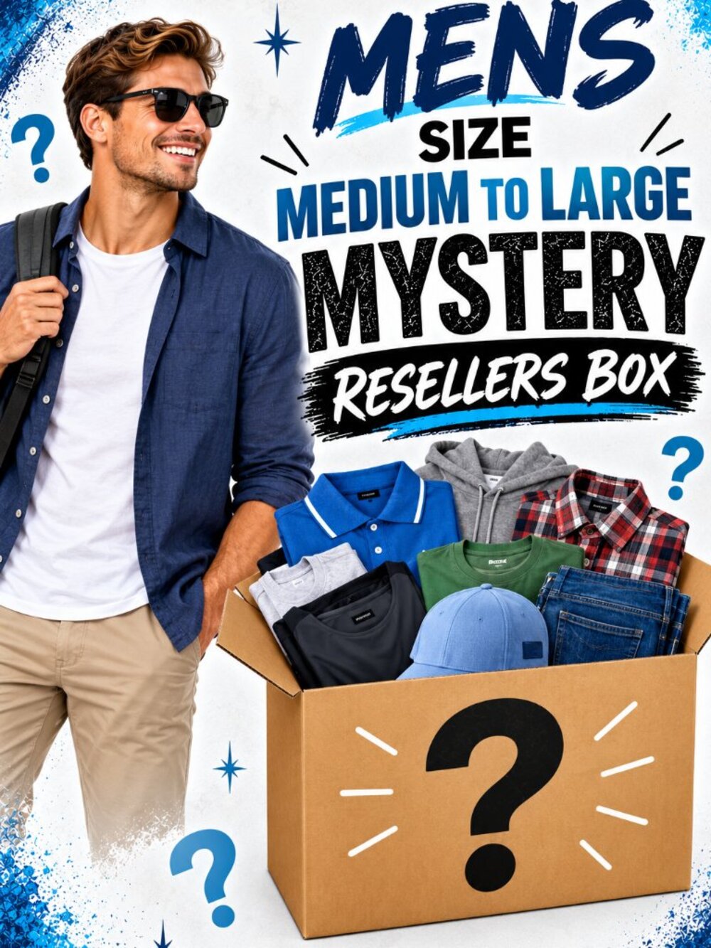 Men's Mystery Reseller Box Sizes Med-Large